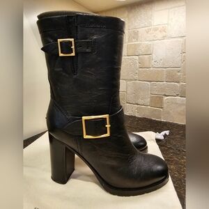 Jimmy Choo Leather Biker Boots